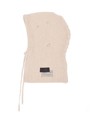 Passamontagna a coste in misto lana beige MM6 MAISON MARGIELA | S52TB0008M13138806M